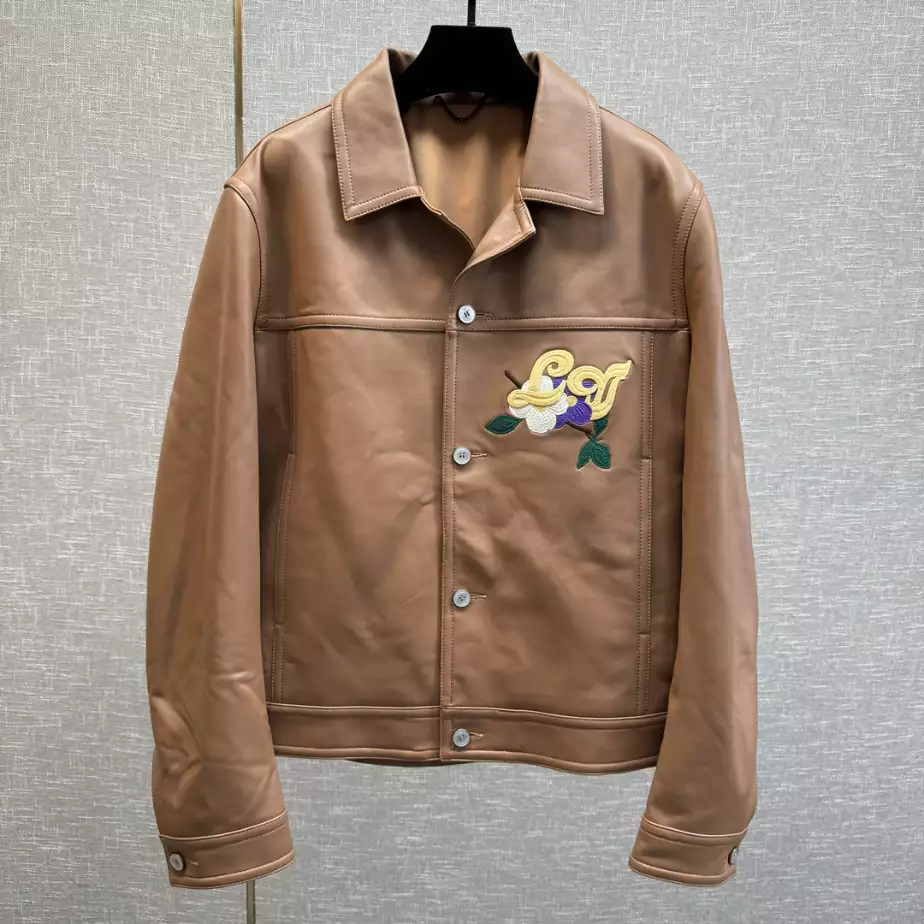 Louis Vuitton Embroidered Leather Blouson Jacket – LC021 Comfortable 6911