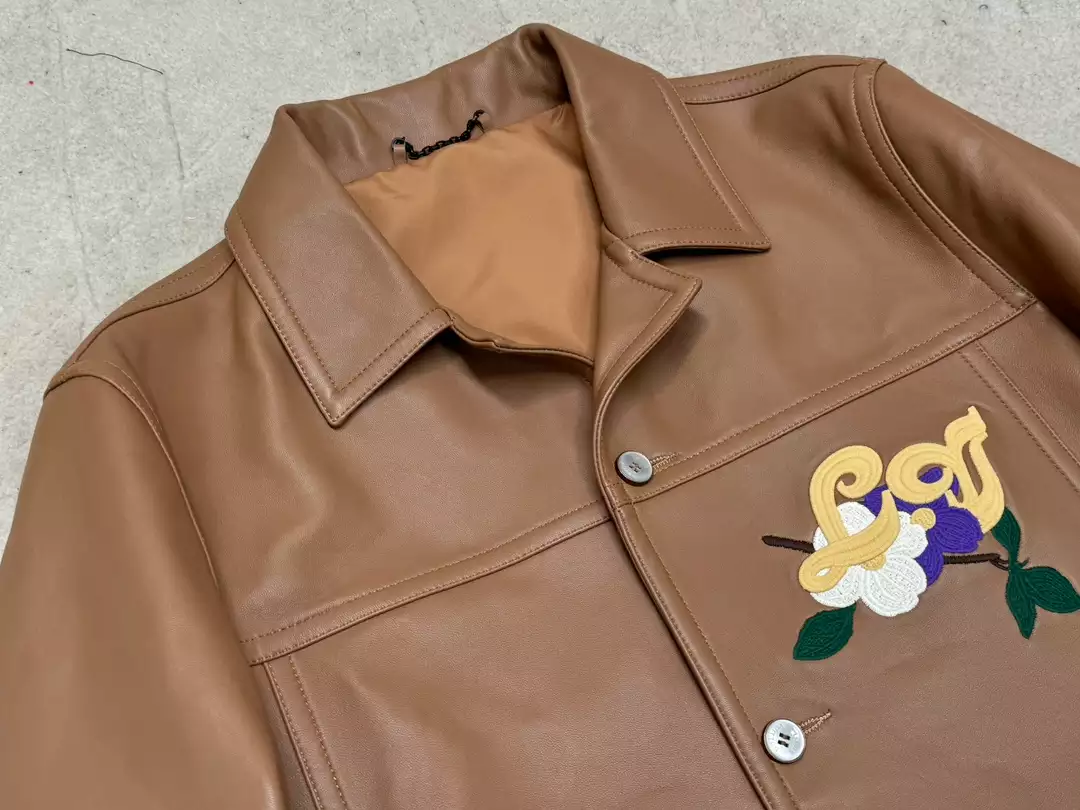 Louis Vuitton Embroidered Leather Blouson Jacket – LC021 Comfortable 6911