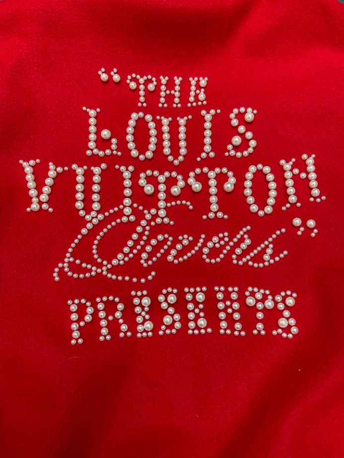 Louis Vuitton Mix Leather Varsity Blouson in red and white – LC003 StreetReady 3316