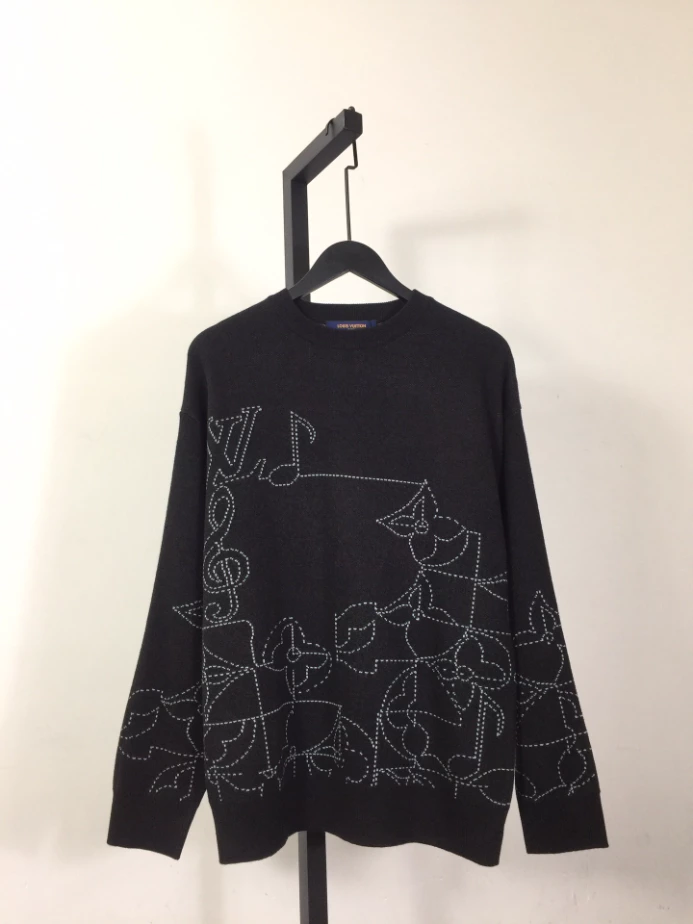 Louis Vuitton Music Line Embroidered Crewneck – SLV051 BestValue 5863