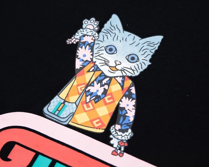 SmartChoice 1626 GUCCI UPSIDE-DOWN CAT T-SHIRT – GCS159