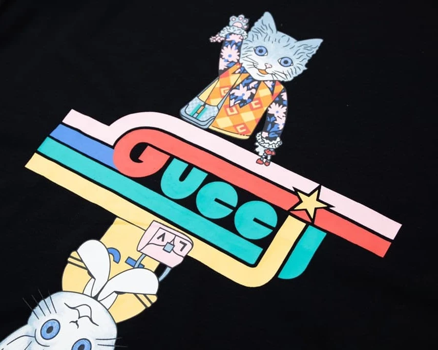 SmartChoice 1626 GUCCI UPSIDE-DOWN CAT T-SHIRT – GCS159