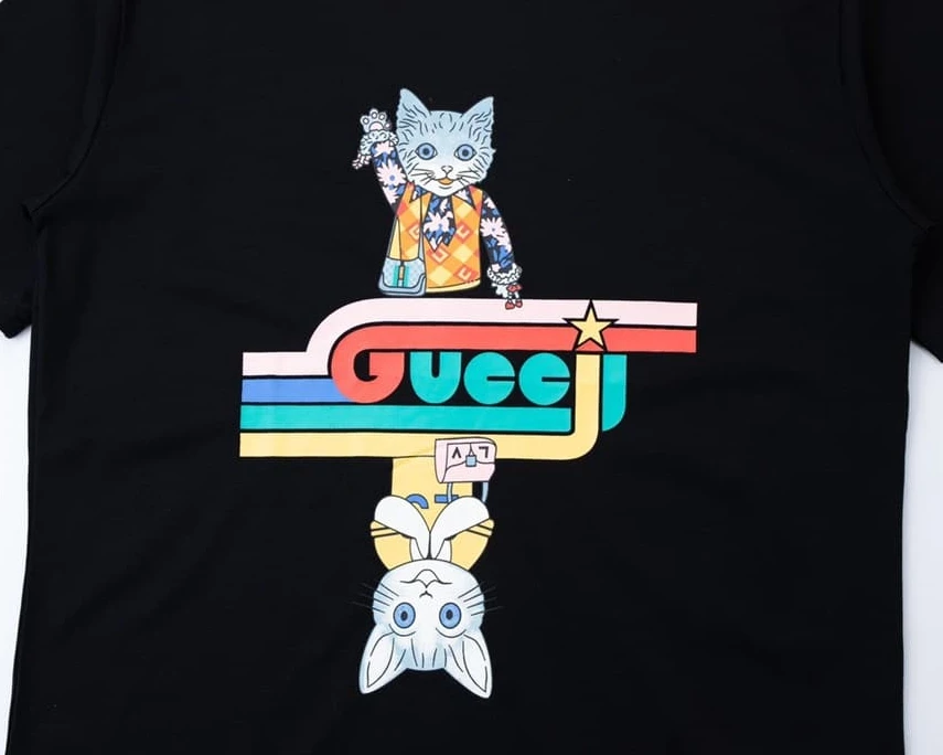 SmartChoice 1626 GUCCI UPSIDE-DOWN CAT T-SHIRT – GCS159