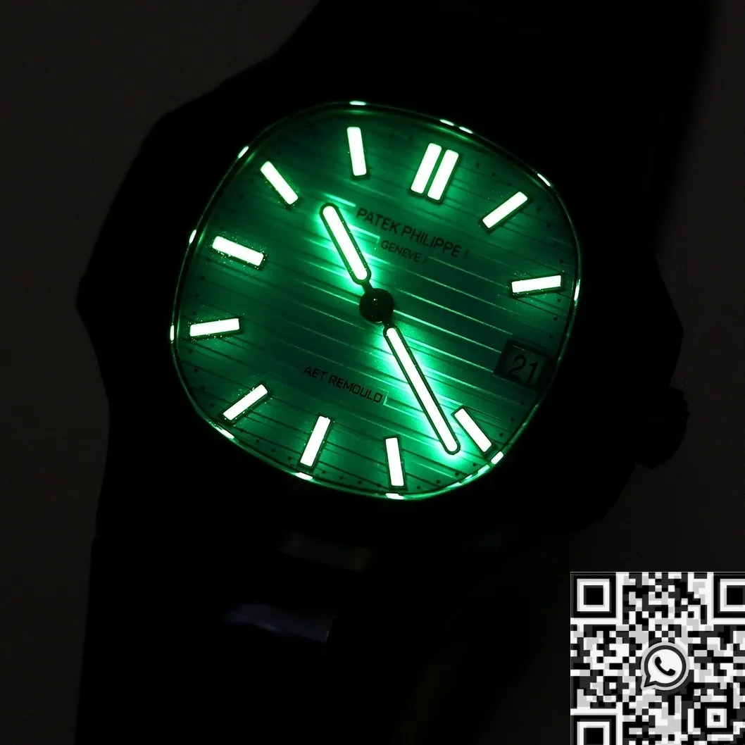 Modern AET Custom Patek Philippe Nautilus 40MM Tiffany Blue Dial Black Ceramic Case 715