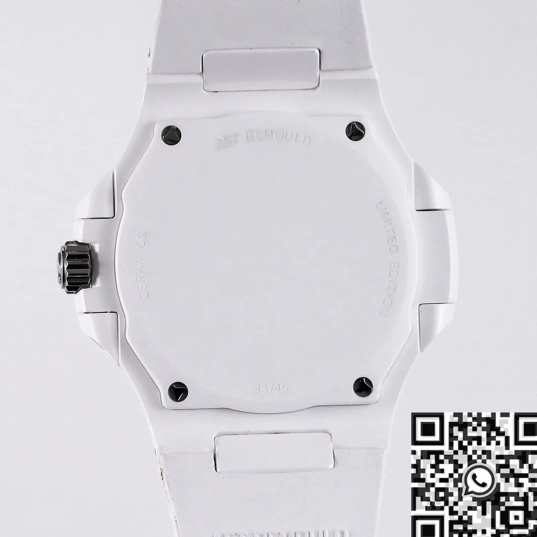 AET Custom Patek Philippe Nautilus Alternative Black Dial White Ceramic Watch FastDry 726