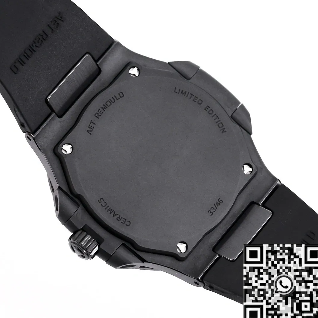 Comfortable AET Custom Patek Philippe Nautilus Gradient Black Ceramic White Dial Watch 709