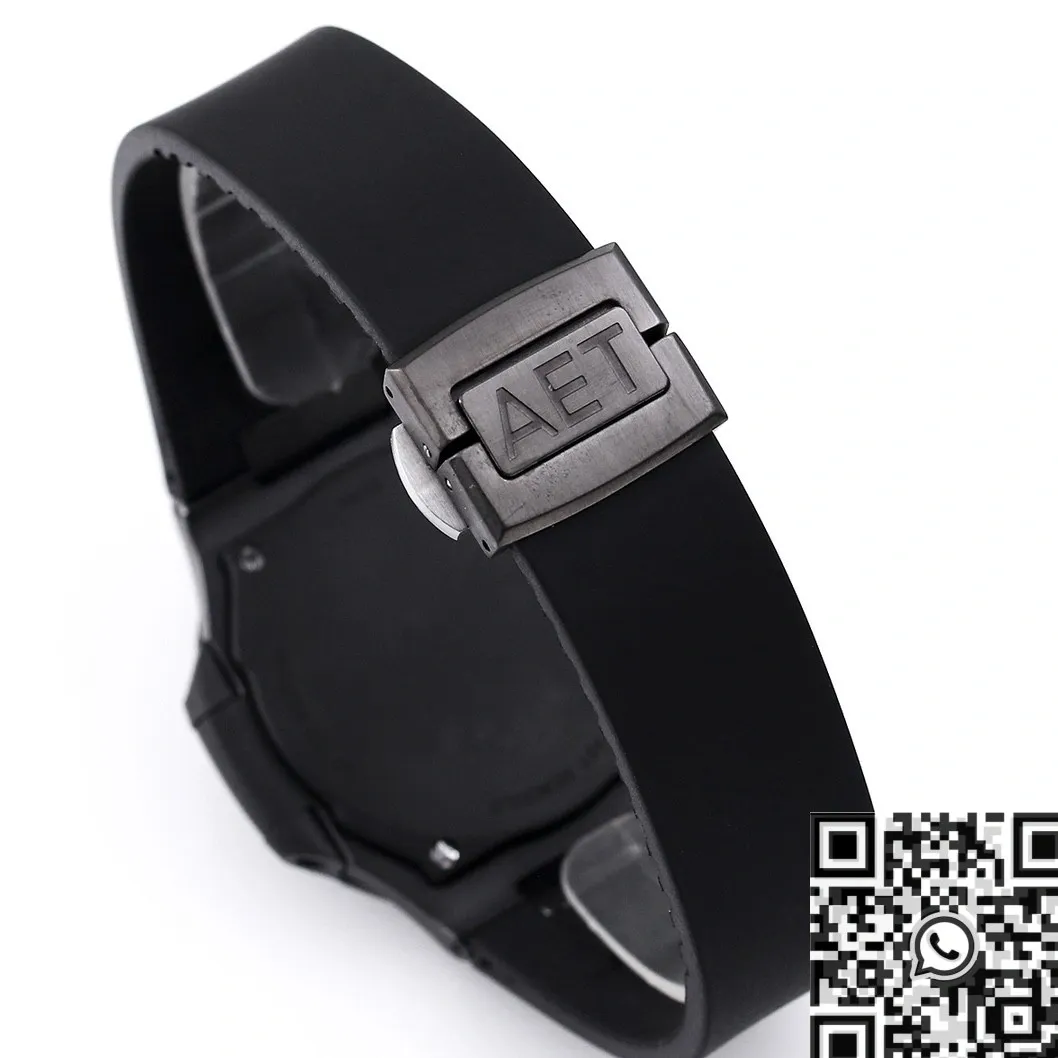Comfortable AET Custom Patek Philippe Nautilus Gradient Black Ceramic White Dial Watch 709