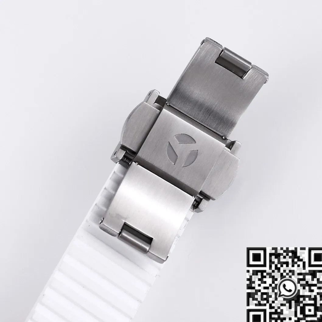 AET Custom Patek Philippe Nautilus Leather Strap Green Dial White Ceramic Watch Unique 712