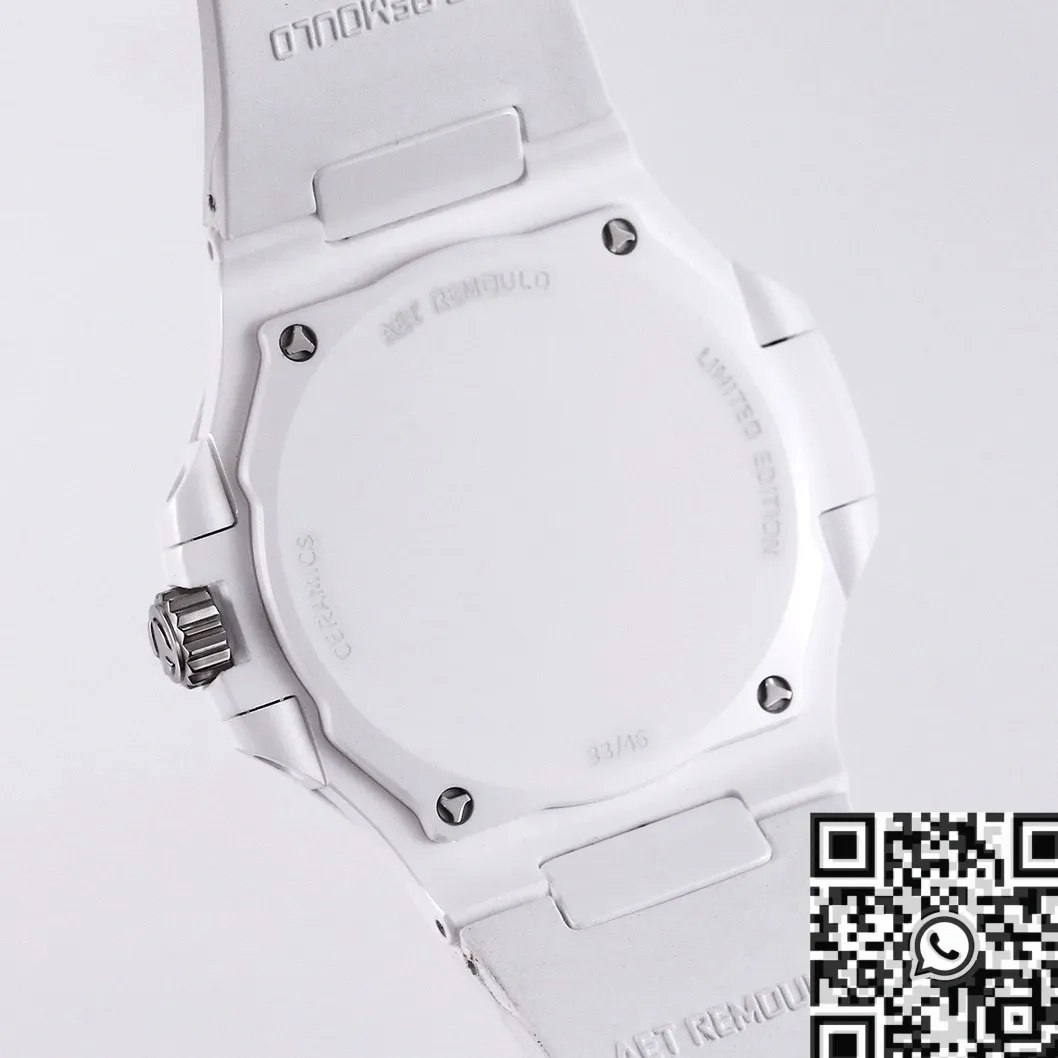 AET Custom Patek Philippe Nautilus White Dial Ceramic Watch FastDry 719