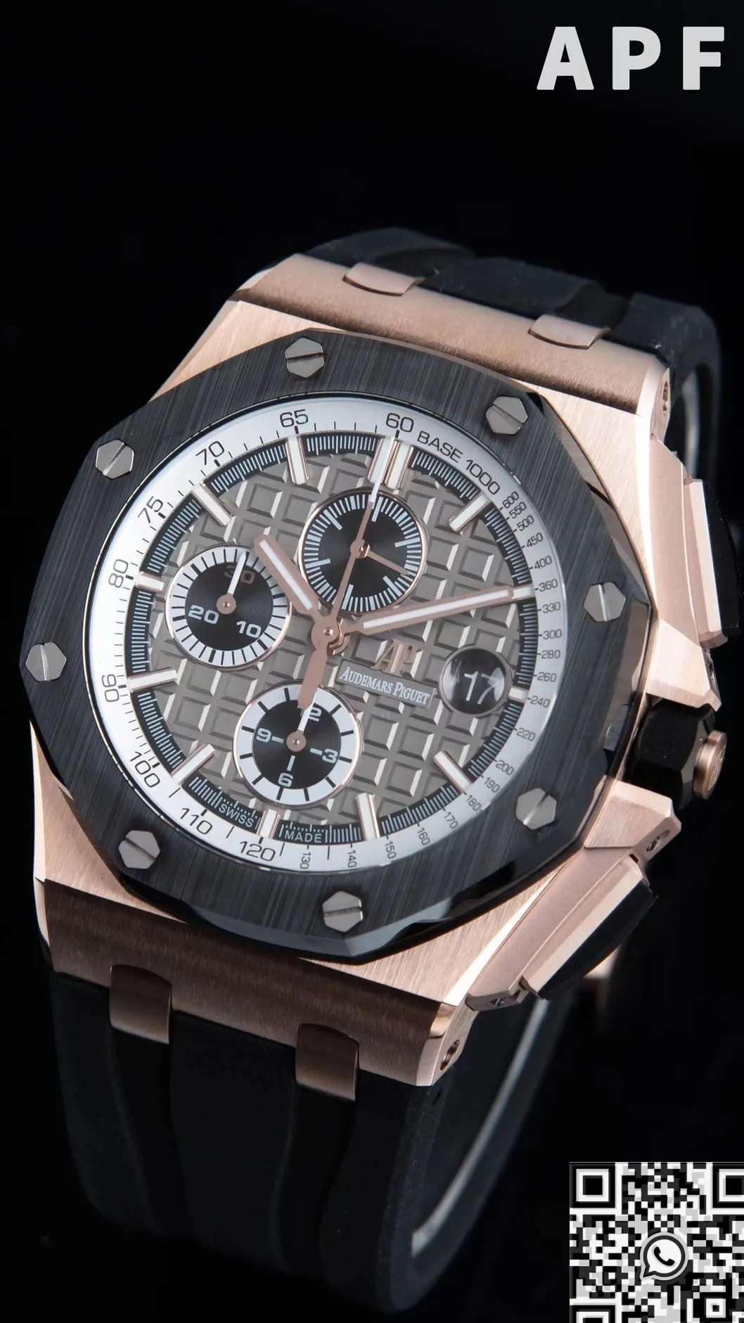 Stylish Audemars Piguet Replica Royal Oak Offshore 26416RO.OO.A002CA.01 Dark Gray Panda Plate APF Factory 2055