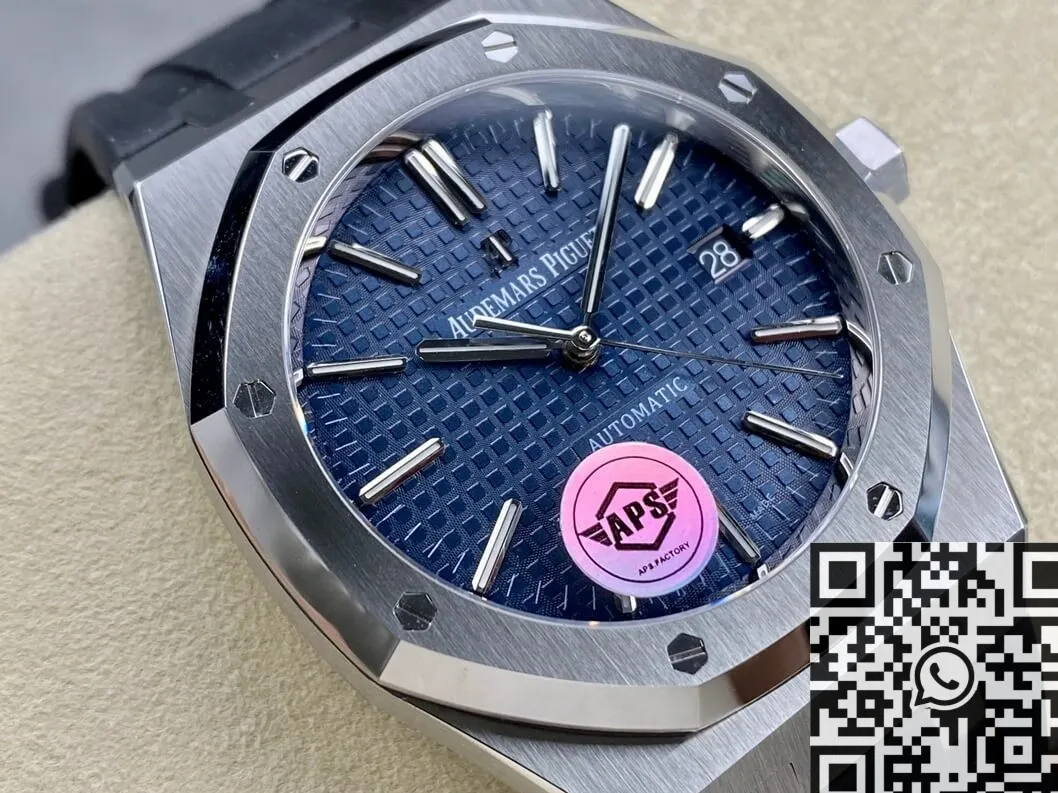 Audemars Piguet Royal Oak 15400 Blue Dial Rubber Strap Watch APS Factory Sophisticated 1973