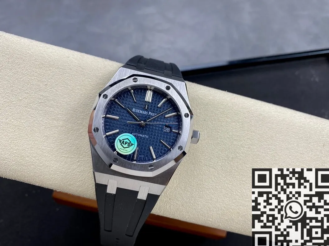 Audemars Piguet Royal Oak 15400 Blue Dial Rubber Strap Watch APS Factory Sophisticated 1973