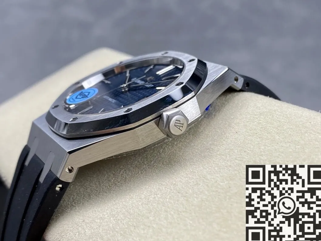 Audemars Piguet Royal Oak 15400 Blue Dial Rubber Strap Watch APS Factory Sophisticated 1973