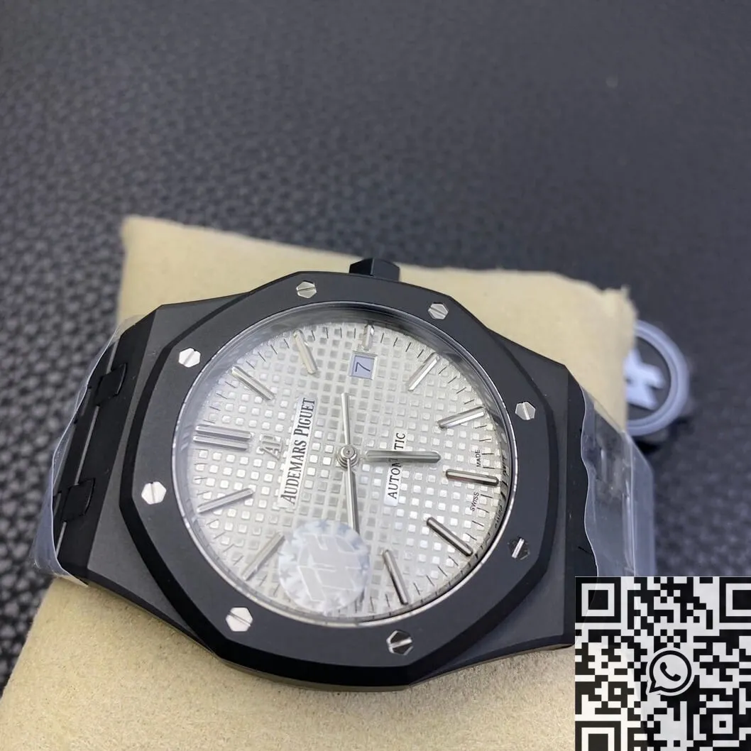 Audemars Piguet Royal Oak 15400 DLC Version White Dial Watch ZF Factory SoftTouch 2180