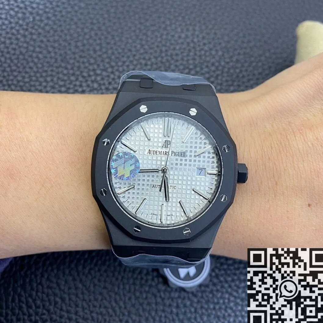 Audemars Piguet Royal Oak 15400 DLC Version White Dial Watch ZF Factory SoftTouch 2180