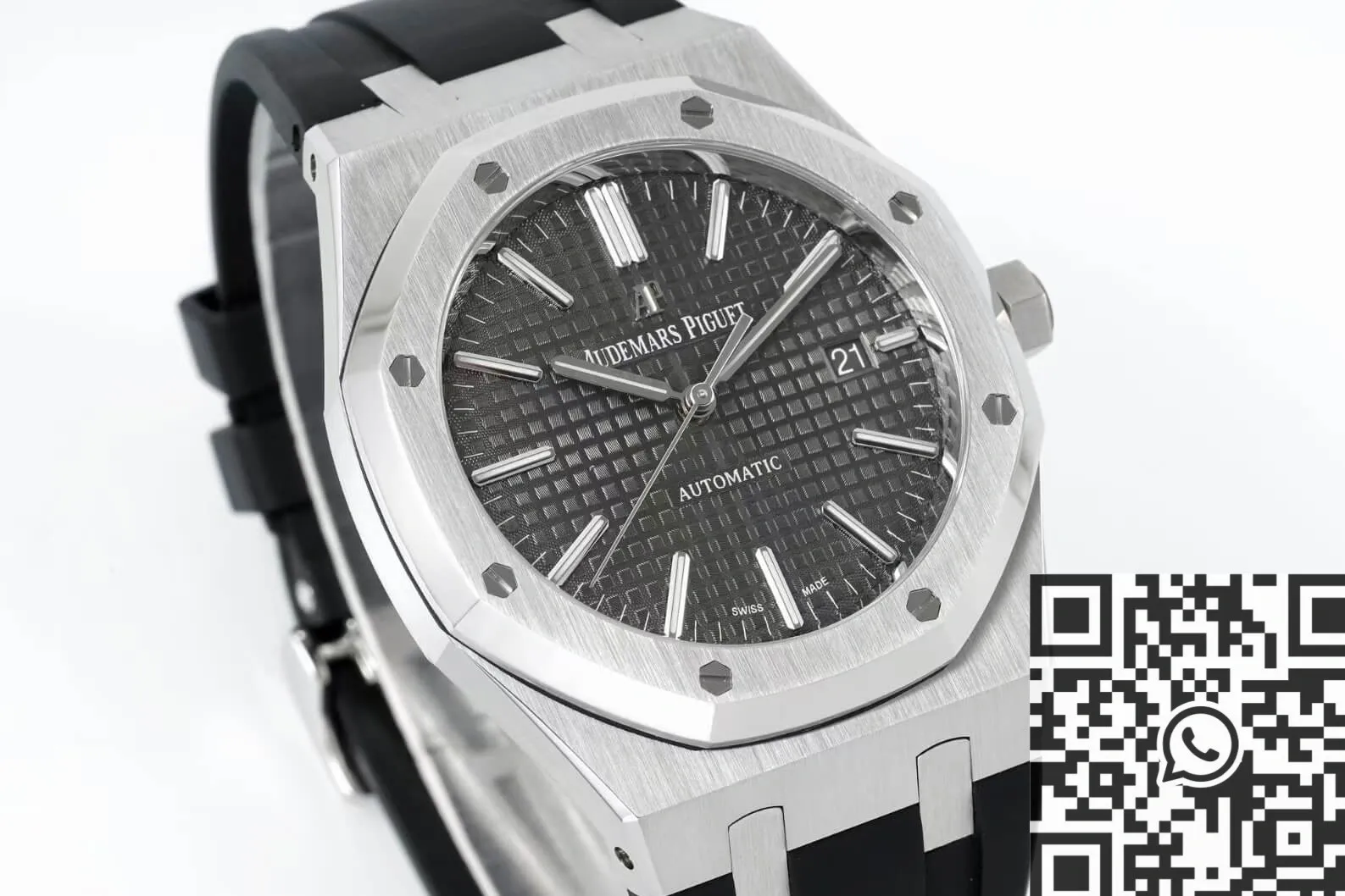 Audemars Piguet Royal Oak 15400 Gray Ruthenium Dial Rubber Strap APS Factory MoistureWicking 1978