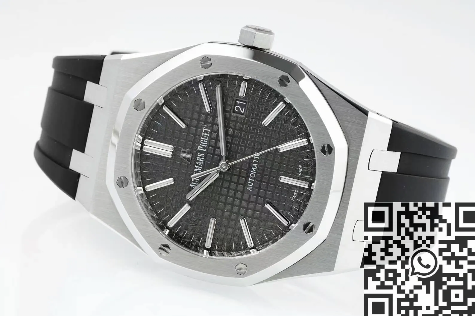Audemars Piguet Royal Oak 15400 Gray Ruthenium Dial Rubber Strap APS Factory MoistureWicking 1978