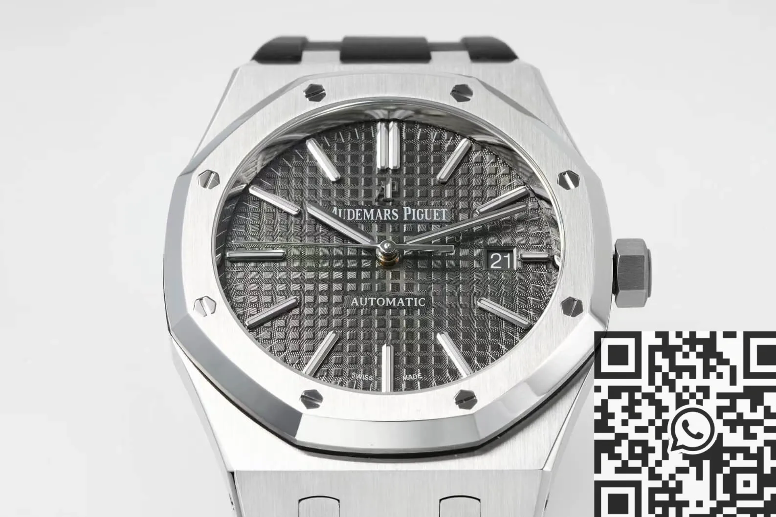 Audemars Piguet Royal Oak 15400 Gray Ruthenium Dial Rubber Strap APS Factory MoistureWicking 1978