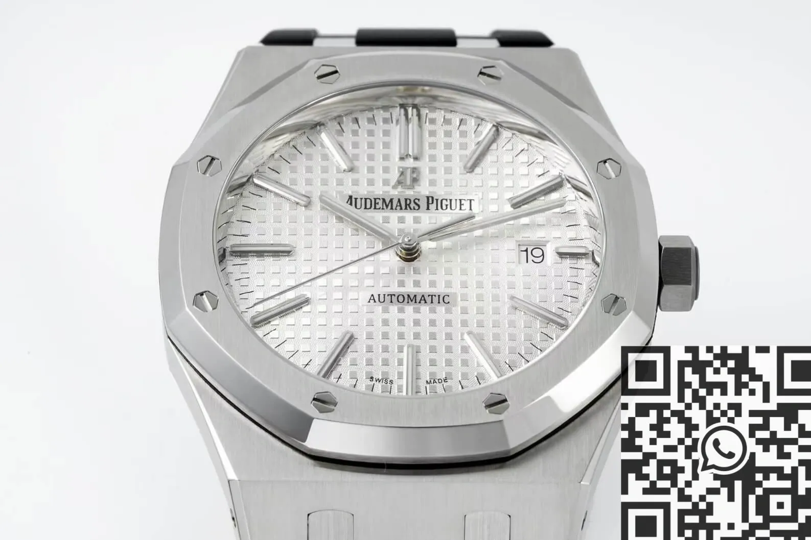 Audemars Piguet Royal Oak 15400 White Dial Rubber Strap Watch APS Factory Durable 1991