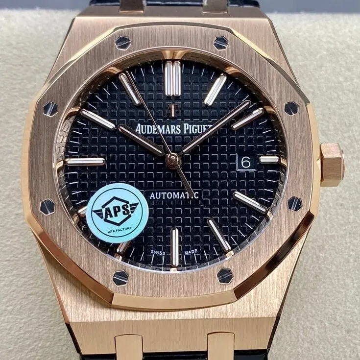 Stylish Audemars Piguet Royal Oak 15400OR.OO.D002CR.01 Rose Gold Watch APS Factory 1985