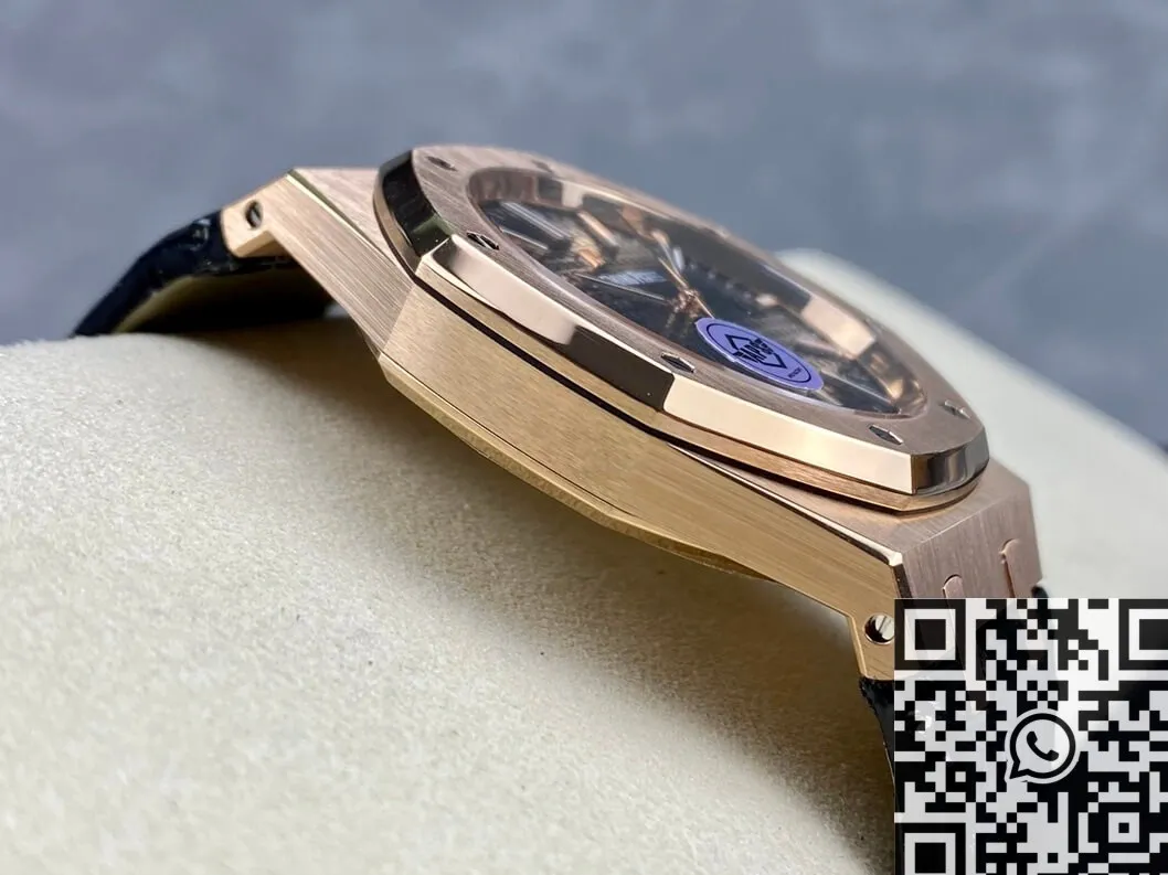 Stylish Audemars Piguet Royal Oak 15400OR.OO.D002CR.01 Rose Gold Watch APS Factory 1985