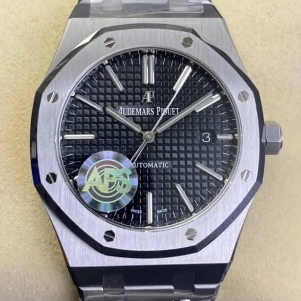 Stretchable Audemars Piguet Royal Oak 15400ST.OO.1220ST.01 Black Dial Watch APS Factory 1972