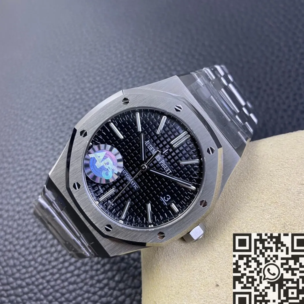 Stretchable Audemars Piguet Royal Oak 15400ST.OO.1220ST.01 Black Dial Watch APS Factory 1972