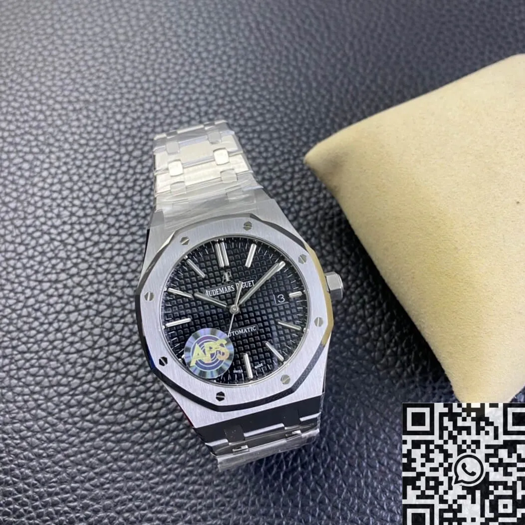 Stretchable Audemars Piguet Royal Oak 15400ST.OO.1220ST.01 Black Dial Watch APS Factory 1972