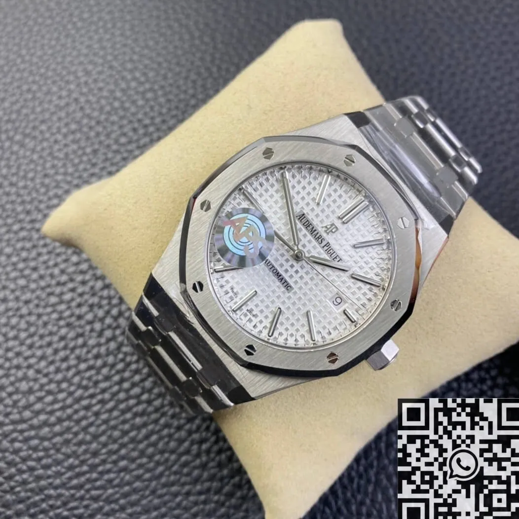 Audemars Piguet Royal Oak 15400ST.OO.1220ST.02 Silver White Dial Watch APS Factory Minimalist 1990