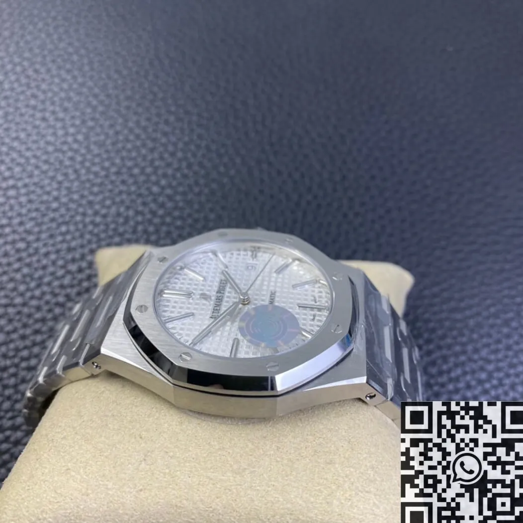 Audemars Piguet Royal Oak 15400ST.OO.1220ST.02 Silver White Dial Watch APS Factory Minimalist 1990
