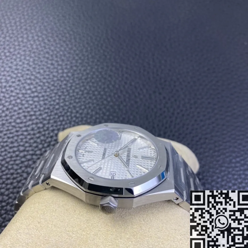 Audemars Piguet Royal Oak 15400ST.OO.1220ST.02 Silver White Dial Watch APS Factory Minimalist 1990
