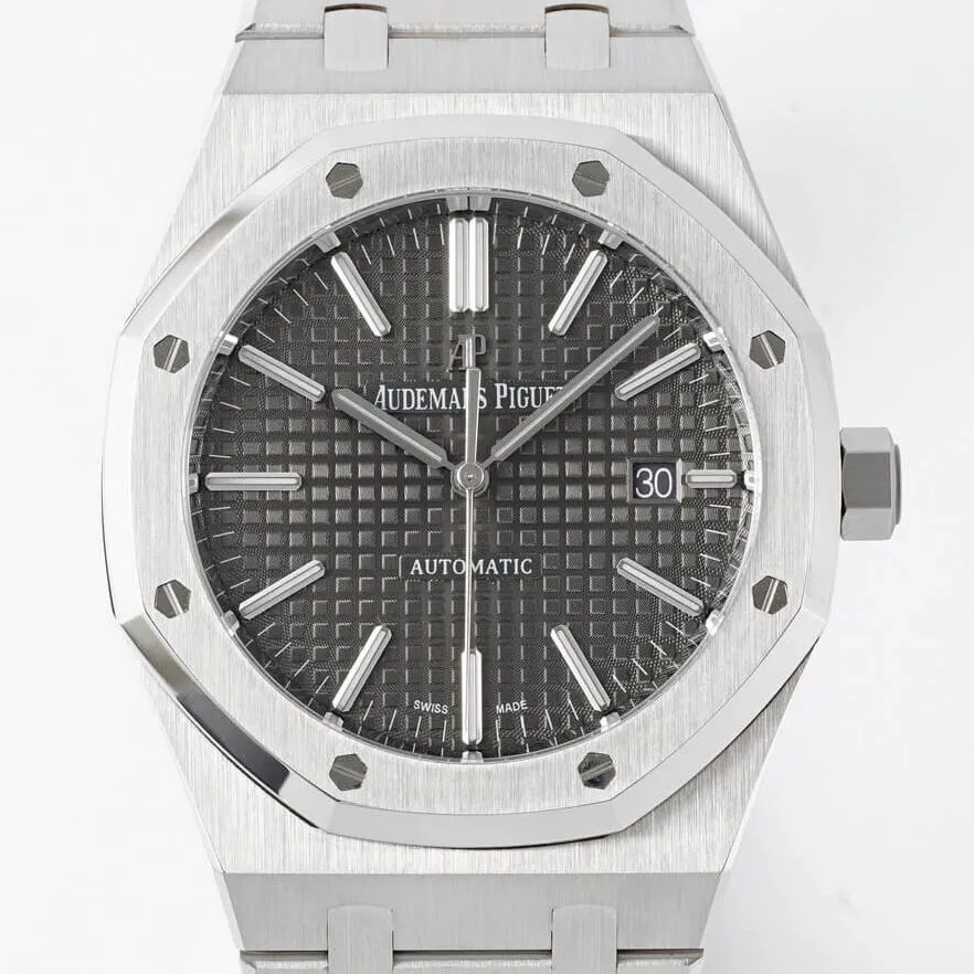 Contemporary Audemars Piguet Royal Oak 15400ST.OO.1220ST.04 Greyruthenium Dial APS Factory 1983