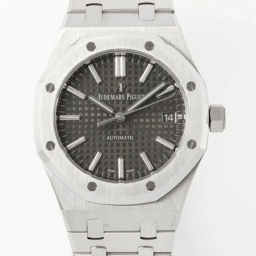Audemars Piguet Royal Oak 15450ST.OO.1256ST.02 Gray Ruthenium Color Dial Size 37mm APS Factory Upgraded 1981