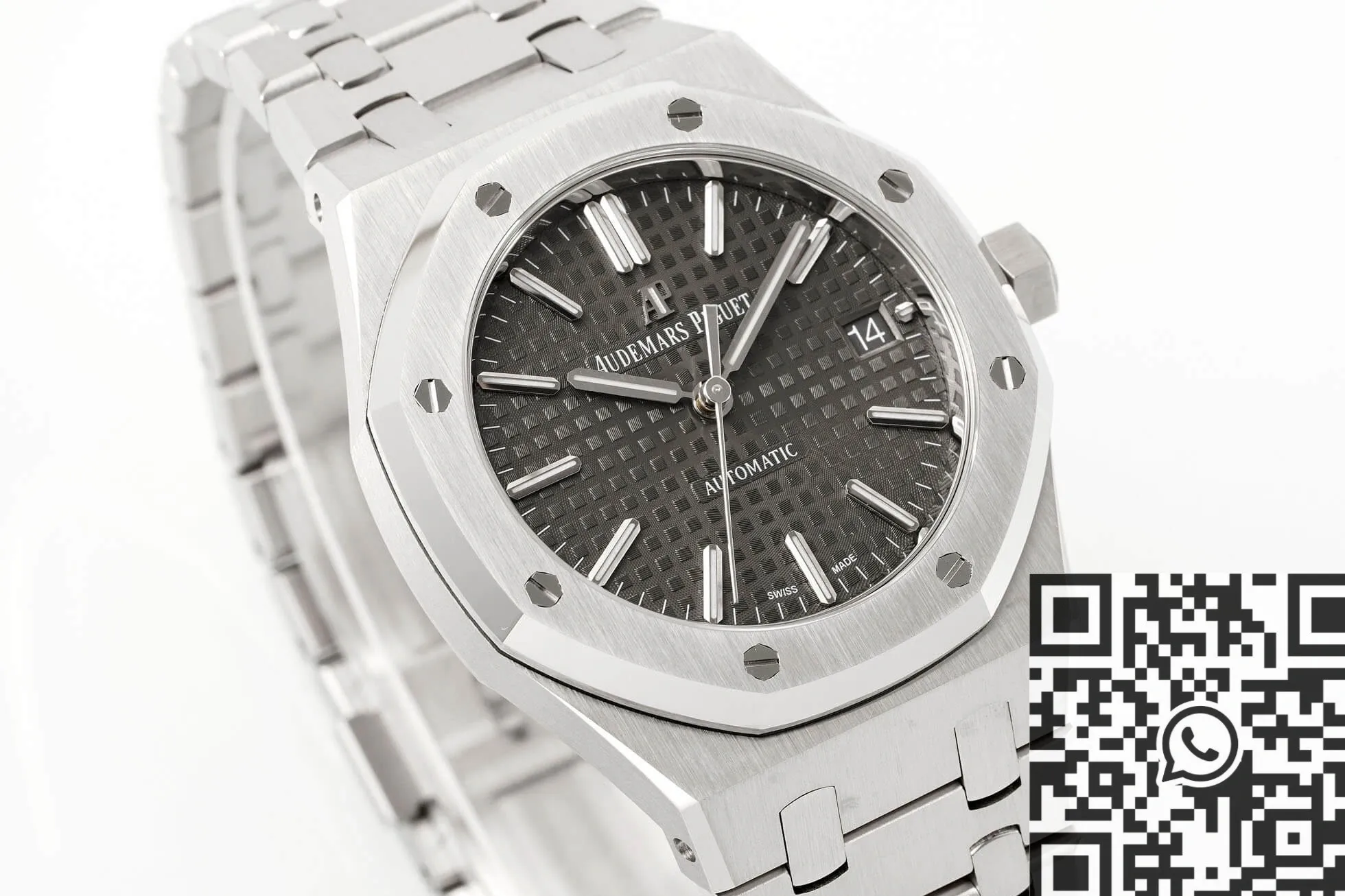 Audemars Piguet Royal Oak 15450ST.OO.1256ST.02 Gray Ruthenium Color Dial Size 37mm APS Factory Upgraded 1981