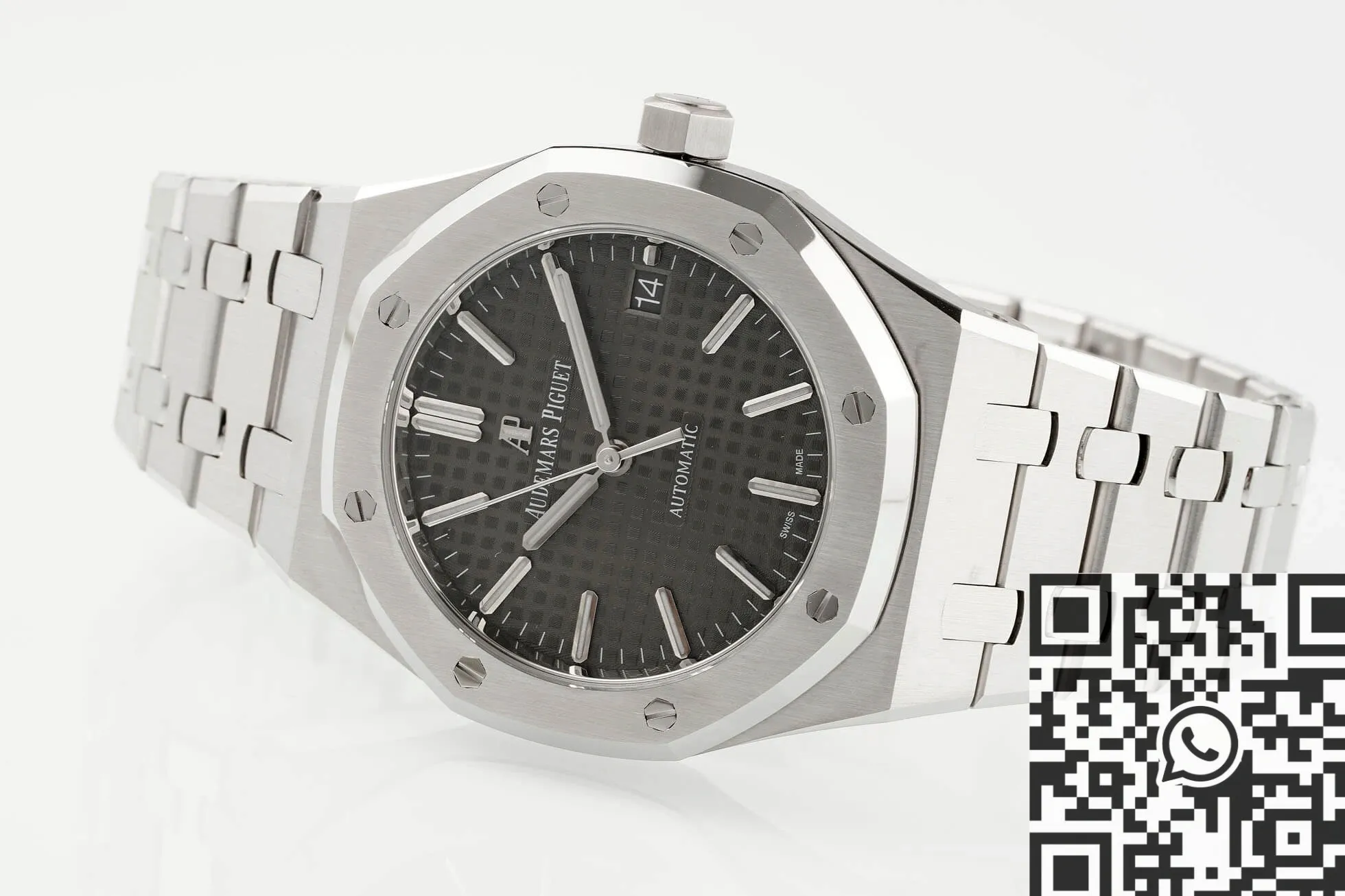 Audemars Piguet Royal Oak 15450ST.OO.1256ST.02 Gray Ruthenium Color Dial Size 37mm APS Factory Upgraded 1981