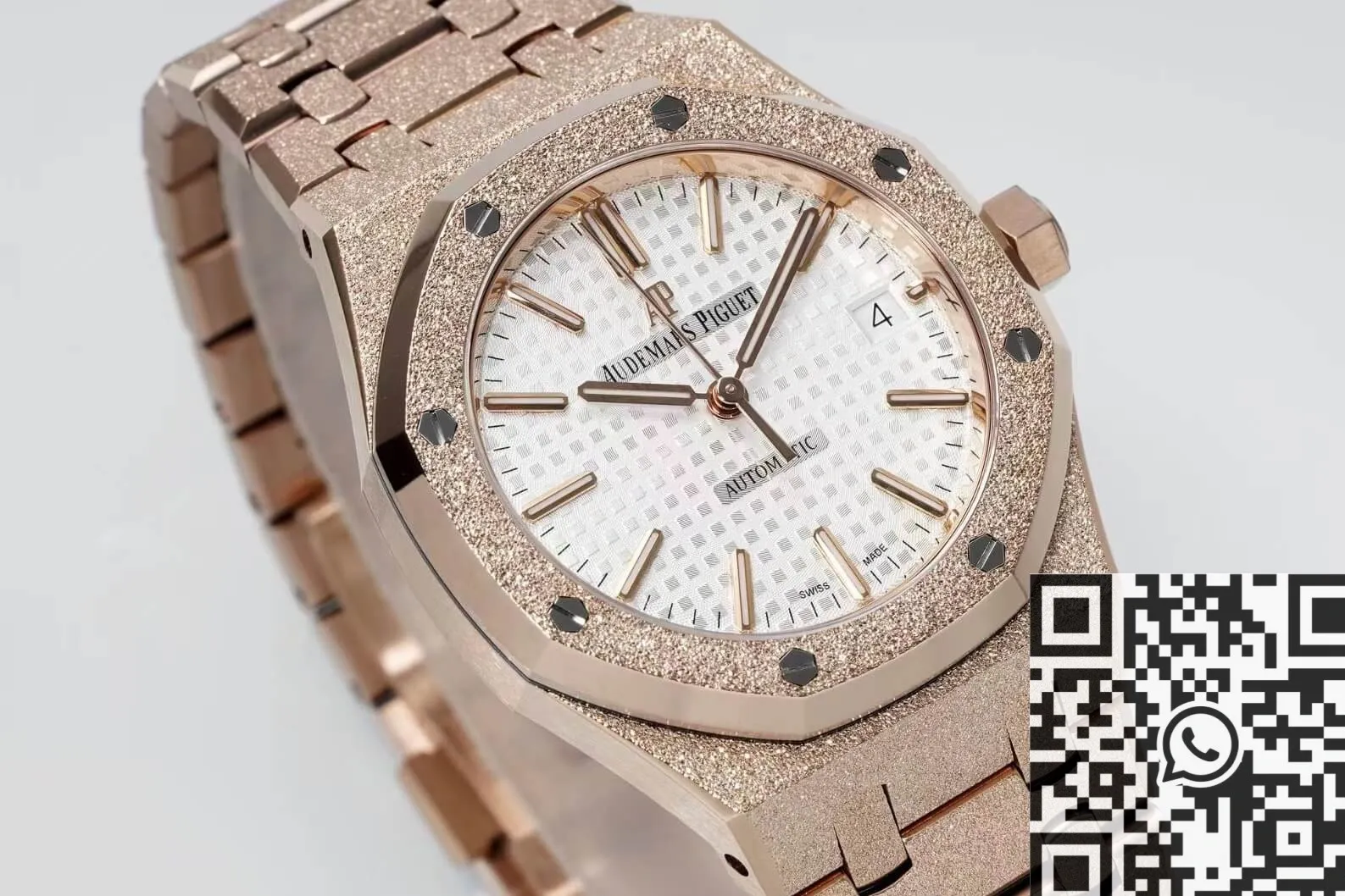 Audemars Piguet Royal Oak 15454OR.GG.1259OR.01 Silver White Dial Size 37mm APS Factory BestValue 1975