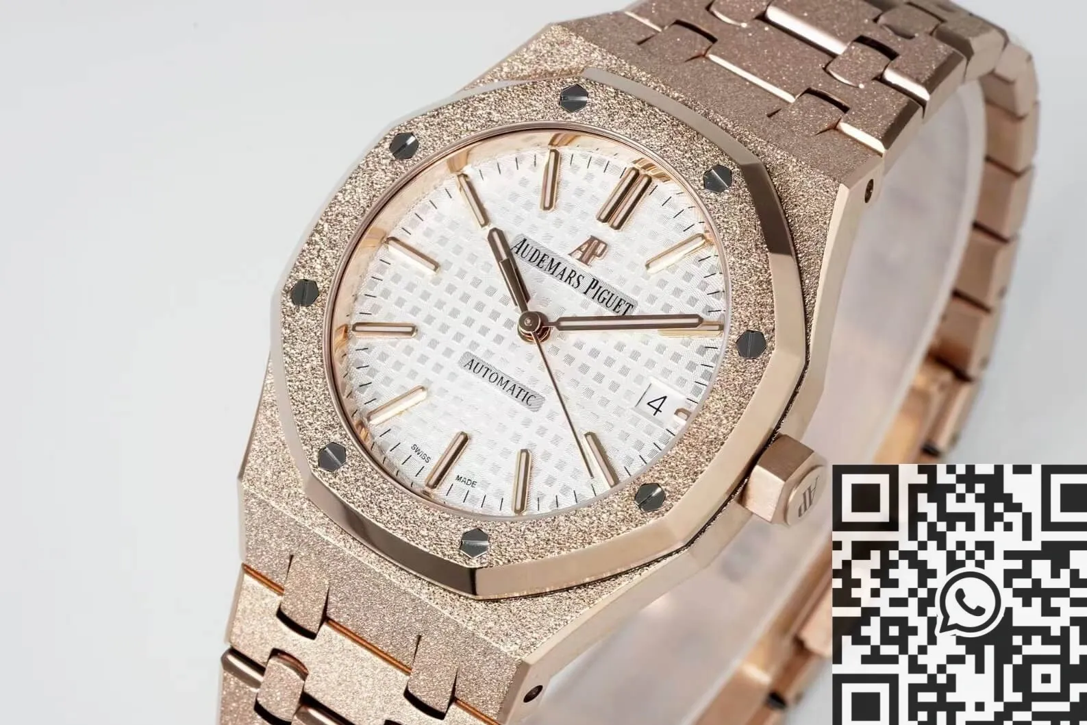 Audemars Piguet Royal Oak 15454OR.GG.1259OR.01 Silver White Dial Size 37mm APS Factory BestValue 1975