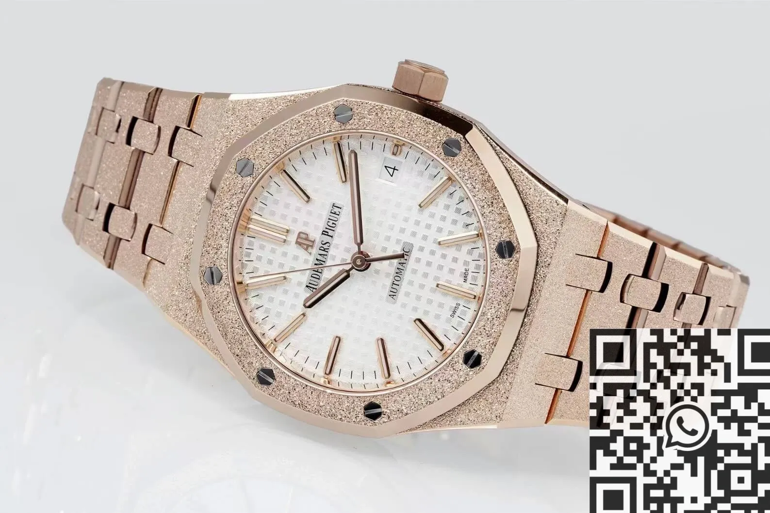 Audemars Piguet Royal Oak 15454OR.GG.1259OR.01 Silver White Dial Size 37mm APS Factory BestValue 1975