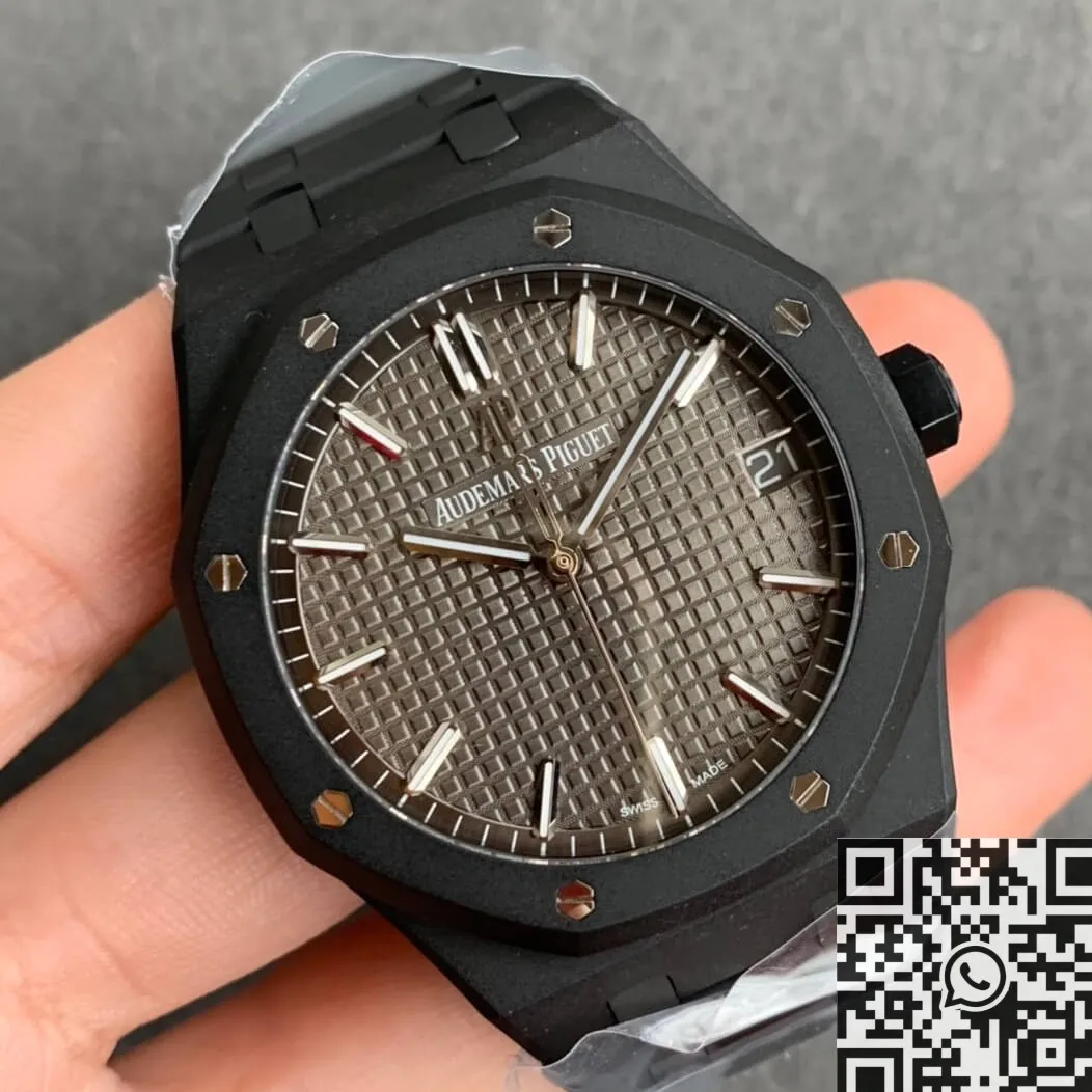 Durable Audemars Piguet Royal Oak 15500 DLC Grey Dial Watch ZF Factory 2191
