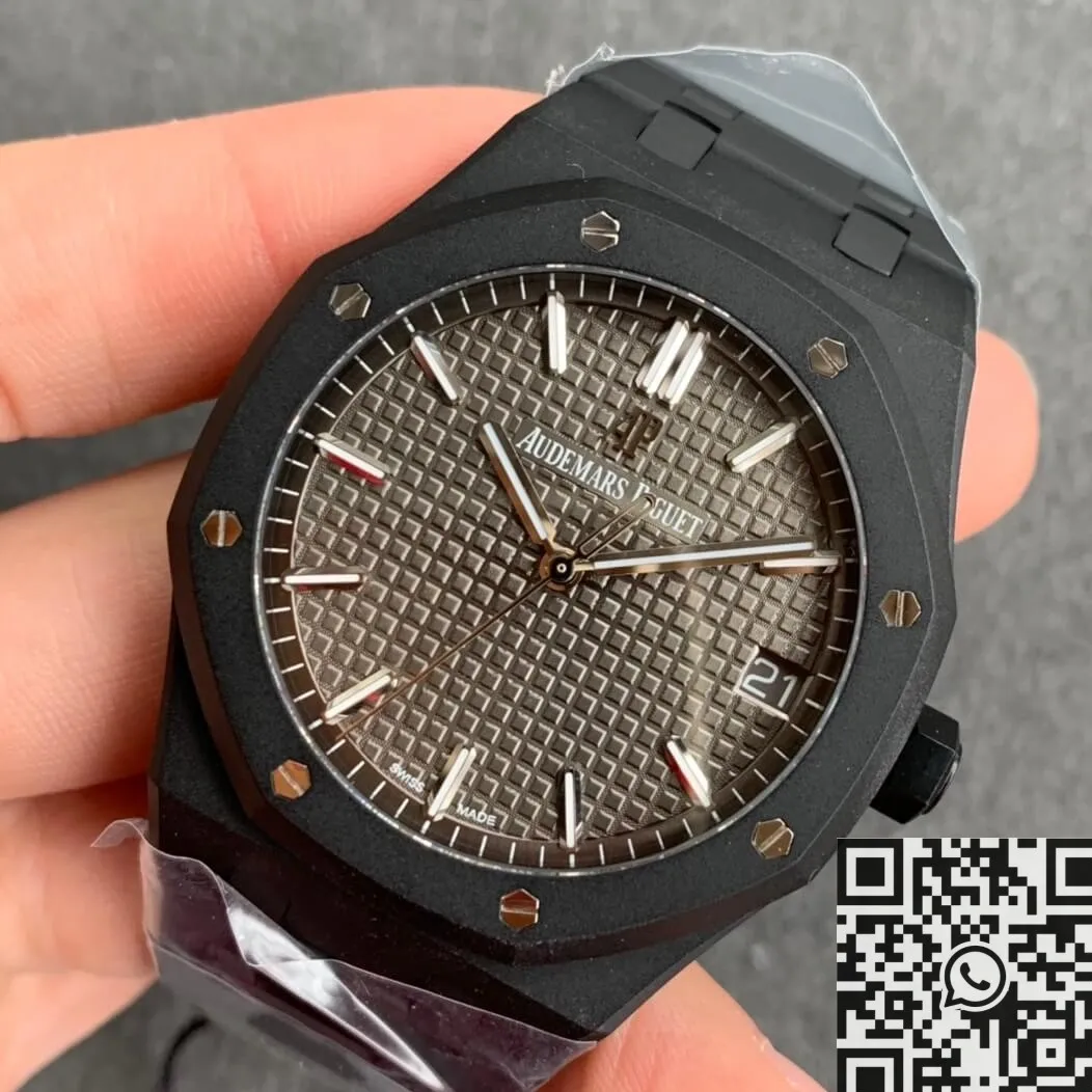 Durable Audemars Piguet Royal Oak 15500 DLC Grey Dial Watch ZF Factory 2191
