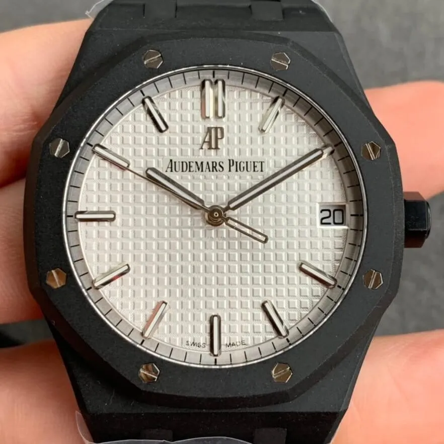 Trendsetting Audemars Piguet Royal Oak 15500 DLC Version V2 White Dial Watch ZF Factory 2194