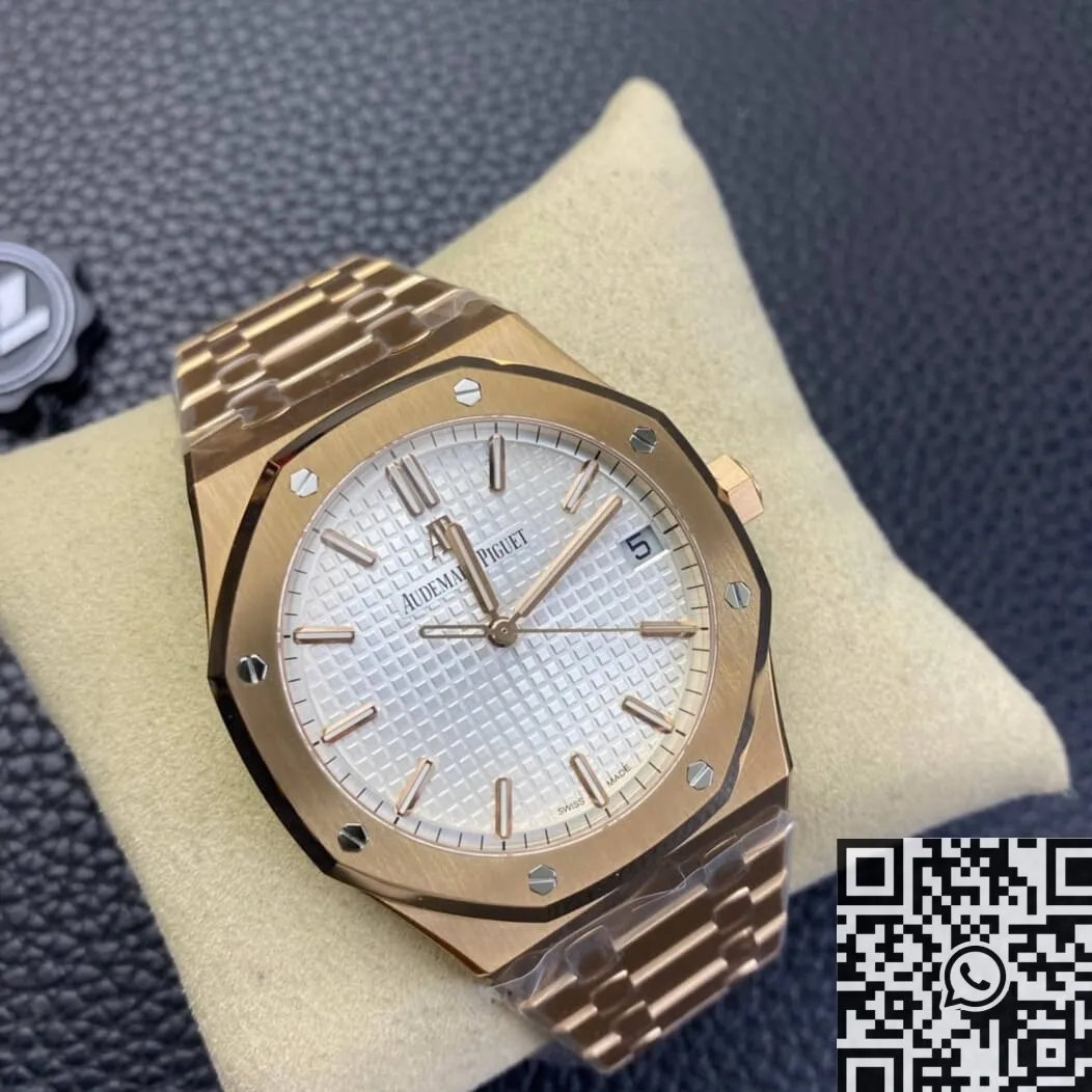 FashionForward Audemars Piguet Royal Oak 15500 Rose Gold White Dial Watch ZF Factory 2193