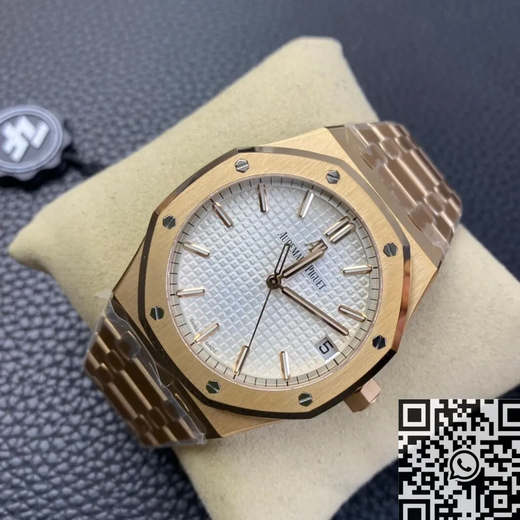 FashionForward Audemars Piguet Royal Oak 15500 Rose Gold White Dial Watch ZF Factory 2193