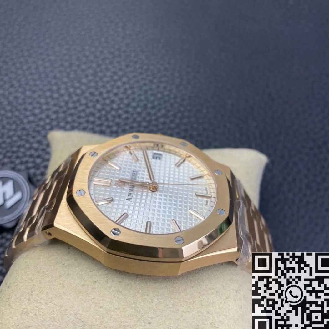 FashionForward Audemars Piguet Royal Oak 15500 Rose Gold White Dial Watch ZF Factory 2193
