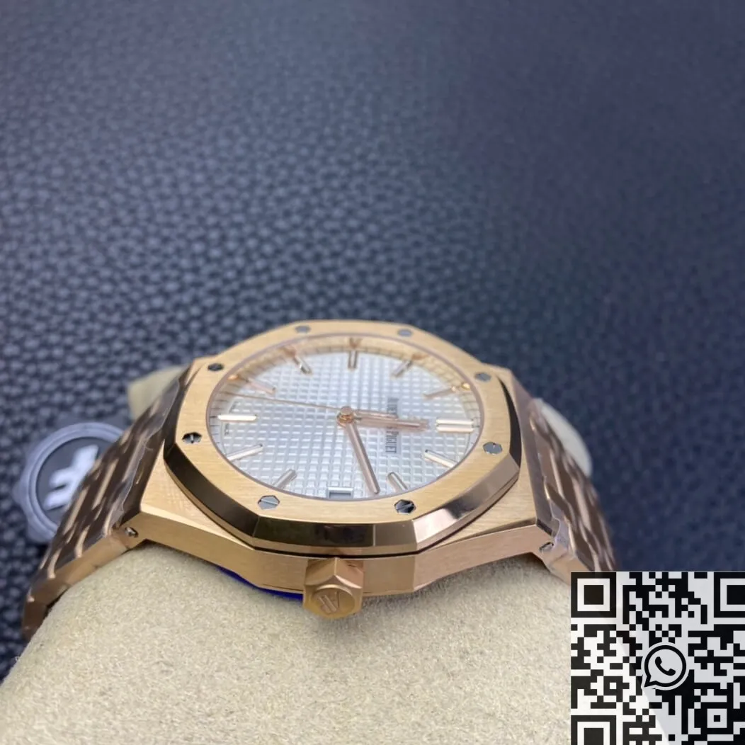 FashionForward Audemars Piguet Royal Oak 15500 Rose Gold White Dial Watch ZF Factory 2193