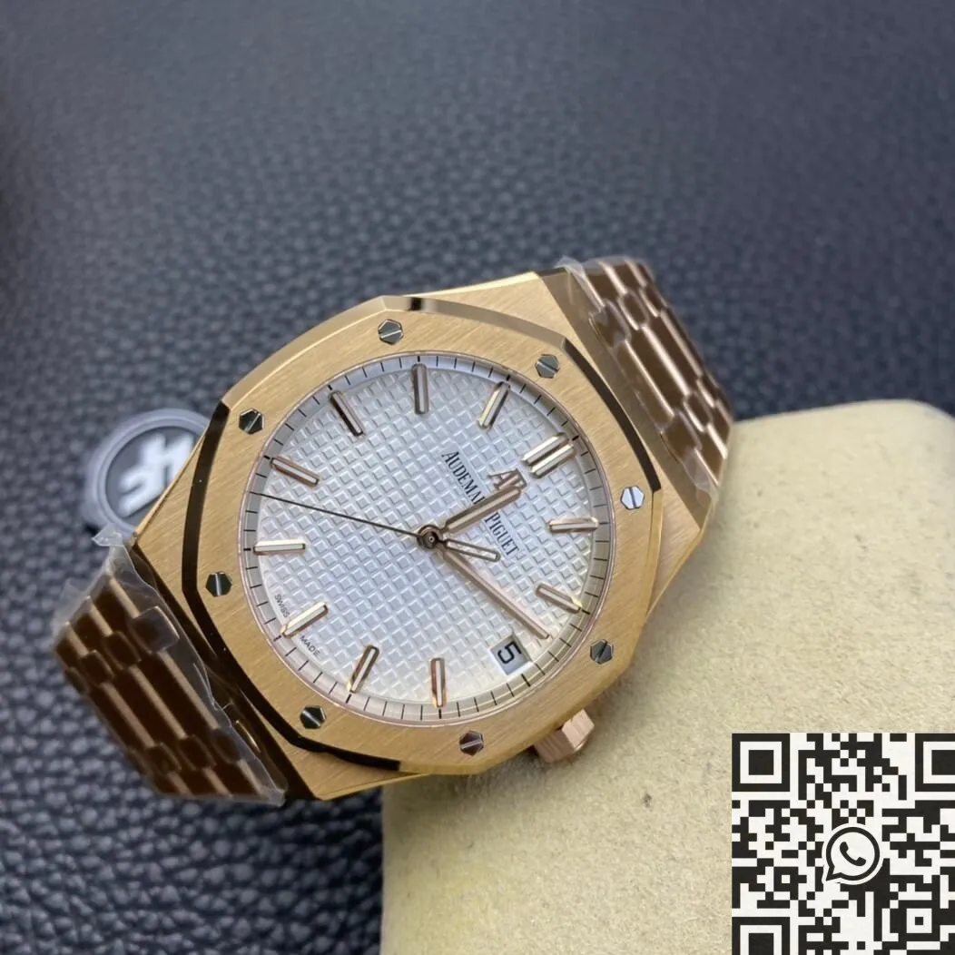 FashionForward Audemars Piguet Royal Oak 15500 Rose Gold White Dial Watch ZF Factory 2193