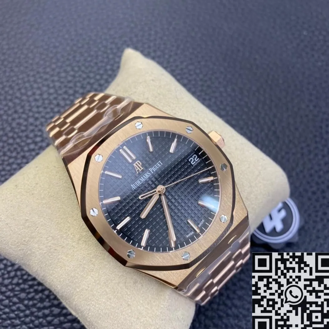 Audemars Piguet Royal Oak 15500OR.OO.1220OR.01 Rose Gold Black Dial Watch ZF Factory WellDesigned 2204