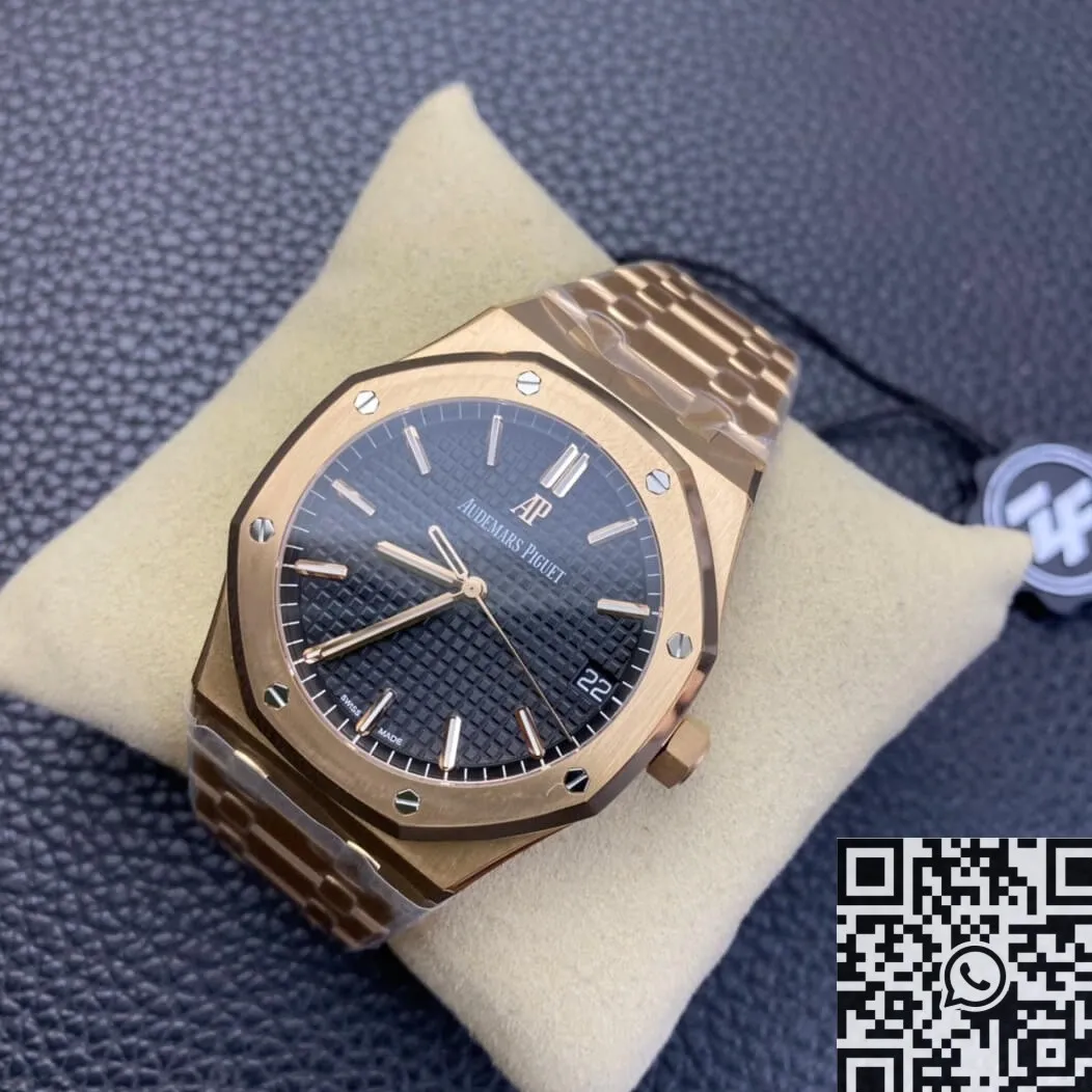 Audemars Piguet Royal Oak 15500OR.OO.1220OR.01 Rose Gold Black Dial Watch ZF Factory WellDesigned 2204