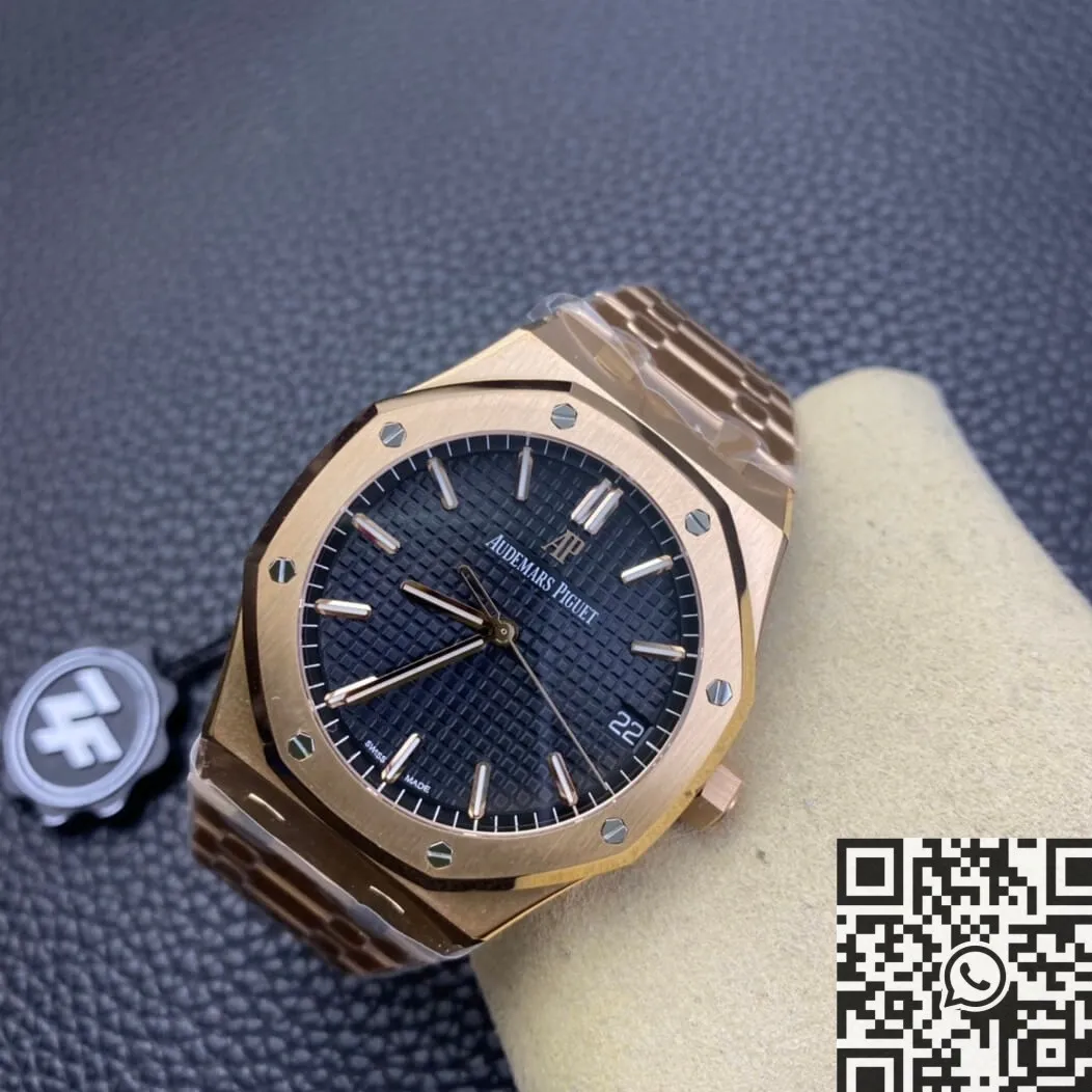 Audemars Piguet Royal Oak 15500OR.OO.1220OR.01 Rose Gold Black Dial Watch ZF Factory WellDesigned 2204
