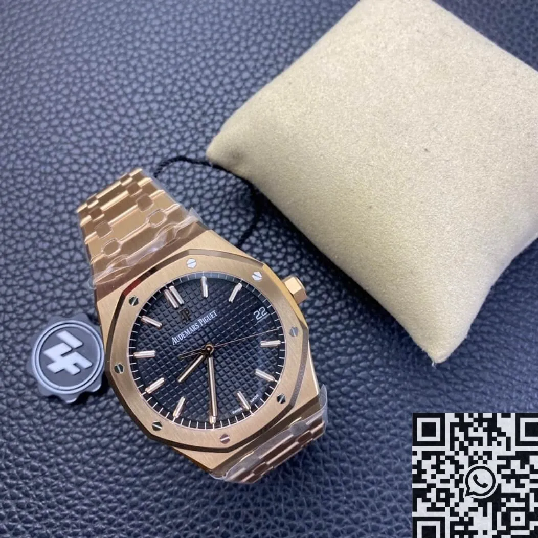 Audemars Piguet Royal Oak 15500OR.OO.1220OR.01 Rose Gold Black Dial Watch ZF Factory WellDesigned 2204